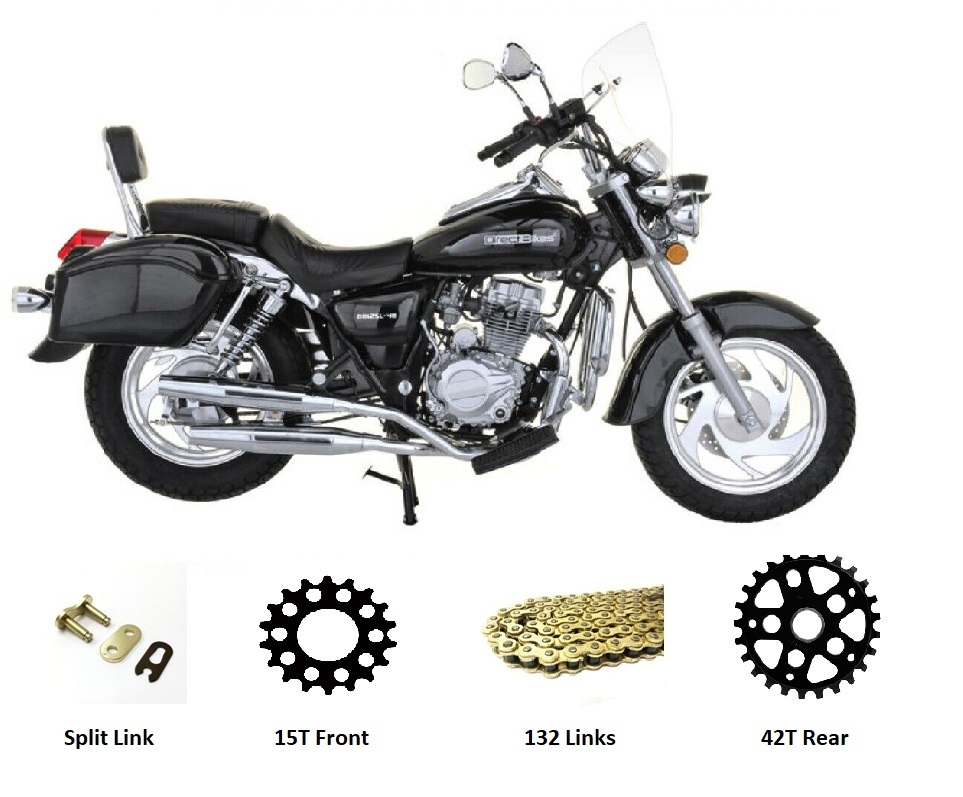 Chain & Sprockets Set Cruiser GOLD